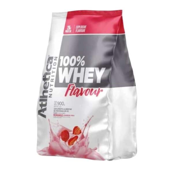 ATLHETICA 100% WHEY FLAVOUR REFIL MORANGO 900G